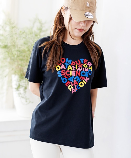 attagirl(アタガール)の「アイスシルクハートプリントTシャツ(Tシャツ/カットソー・レディース・ブラック/ホワイト・L/M)」の3枚目の写真