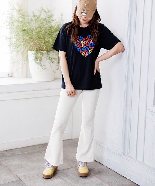 attagirl(アタガール)の「アイスシルクハートプリントTシャツ(Tシャツ/カットソー・レディース・ブラック/ホワイト・L/M)」の5枚目の写真