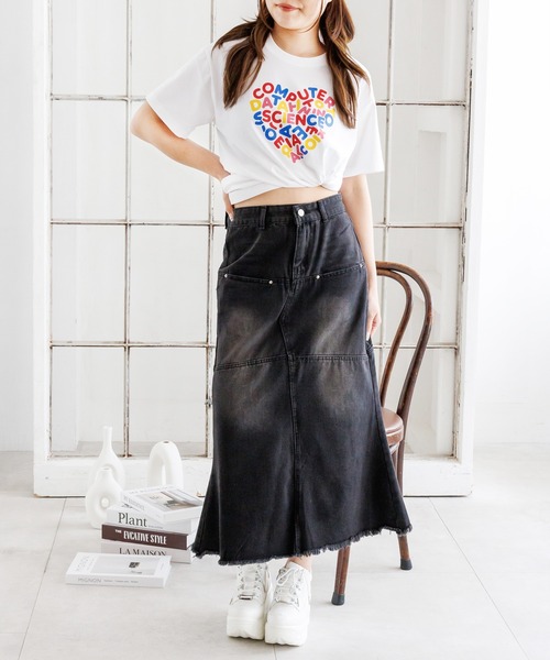 attagirl(アタガール)の「アイスシルクハートプリントTシャツ(Tシャツ/カットソー・レディース・ブラック/ホワイト・L/M)」の8枚目の写真