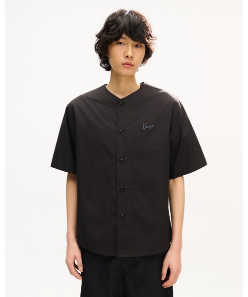 KENZO（ケンゾー）の「'KENZO Signature' ベースボール ショートスリーブ シャツ イン コットン ポプリン（シャツ/ブラウス・メンズ・ブラック系その他・SMALL/LARGE/MEDIUM）」の3枚目の写真