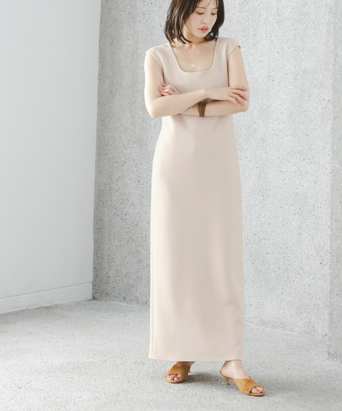 Noble（ノーブル）の「《追加・新色》【洗える】コンフォートジャージー2WAYワンピース（ワンピース・レディース・ブラウン系その他/ナチュラル・38/36）」の12枚目の写真