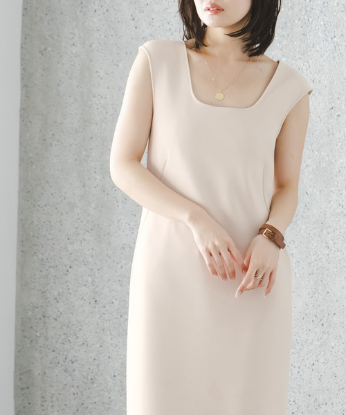Noble（ノーブル）の「《追加・新色》【洗える】コンフォートジャージー2WAYワンピース（ワンピース・レディース・ブラウン系その他/ナチュラル・38/36）」の13枚目の写真