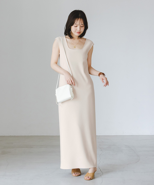 Noble（ノーブル）の「《追加・新色》【洗える】コンフォートジャージー2WAYワンピース（ワンピース・レディース・ブラウン系その他/ナチュラル・38/36）」の16枚目の写真