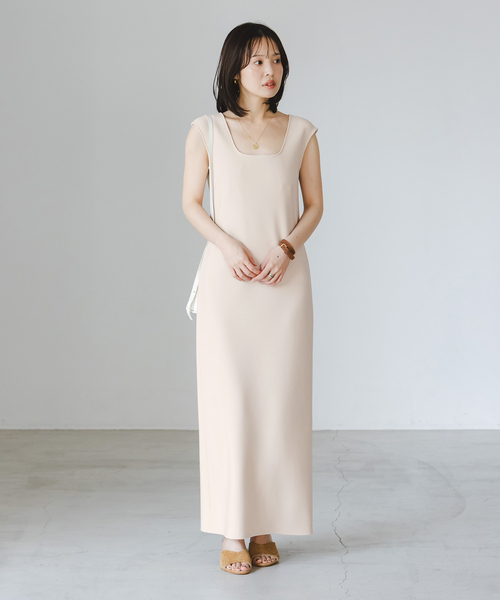 Noble（ノーブル）の「《追加・新色》【洗える】コンフォートジャージー2WAYワンピース（ワンピース・レディース・ブラウン系その他/ナチュラル・38/36）」の18枚目の写真