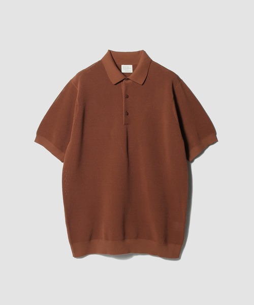 ESTNATION（エストネーション）の「ESTNATION / ストレッチ コットンメッシュ ポロシャツ（ポロシャツ・メンズ・ネイビー/ブラック・MEDIUM/LARGE）」の3枚目の写真