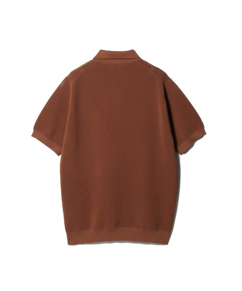 ESTNATION（エストネーション）の「ESTNATION / ストレッチ コットンメッシュ ポロシャツ（ポロシャツ・メンズ・ネイビー/ブラック・MEDIUM/LARGE）」の5枚目の写真