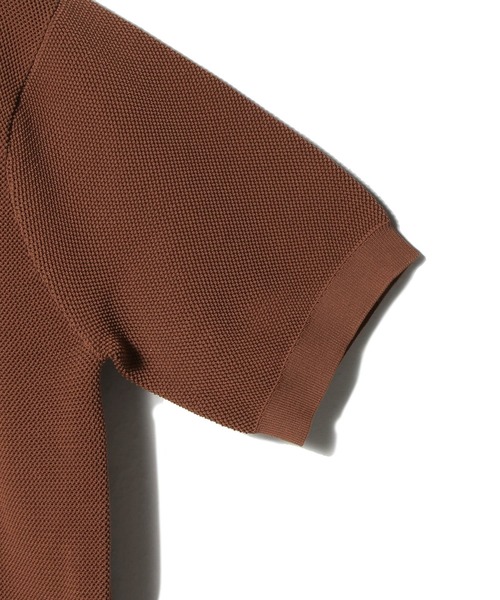 ESTNATION（エストネーション）の「ESTNATION / ストレッチ コットンメッシュ ポロシャツ（ポロシャツ・メンズ・ネイビー/ブラック・MEDIUM/LARGE）」の7枚目の写真