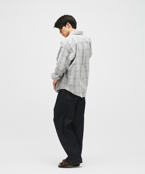 JOURNAL STANDARD(ジャーナルスタンダード)の「TRISECT2 / コットン リネン FAT レギュラーカラー シャツ(シャツ/ブラウス・メンズ・ホワイト/ブラウン/グレー・LARGE/MEDIUM)」の14枚目の写真