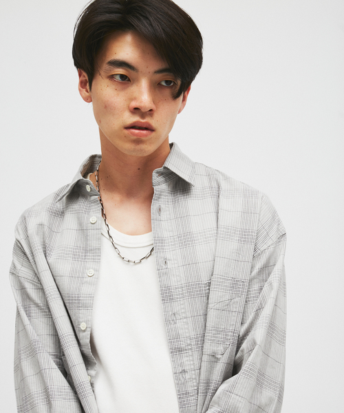 JOURNAL STANDARD(ジャーナルスタンダード)の「TRISECT2 / コットン リネン FAT レギュラーカラー シャツ(シャツ/ブラウス・メンズ・ホワイト/ブラウン/グレー・LARGE/MEDIUM)」の18枚目の写真