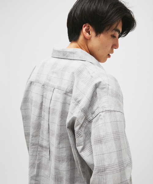 JOURNAL STANDARD(ジャーナルスタンダード)の「TRISECT2 / コットン リネン FAT レギュラーカラー シャツ(シャツ/ブラウス・メンズ・ホワイト/ブラウン/グレー・LARGE/MEDIUM)」の20枚目の写真