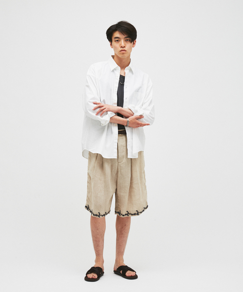 JOURNAL STANDARD(ジャーナルスタンダード)の「TRISECT2 / コットン リネン FAT レギュラーカラー シャツ(シャツ/ブラウス・メンズ・ホワイト/ブラウン/グレー・LARGE/MEDIUM)」の21枚目の写真