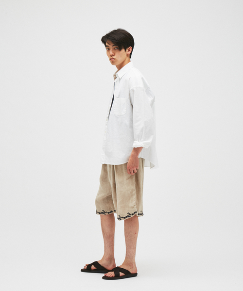 JOURNAL STANDARD(ジャーナルスタンダード)の「TRISECT2 / コットン リネン FAT レギュラーカラー シャツ(シャツ/ブラウス・メンズ・ホワイト/ブラウン/グレー・LARGE/MEDIUM)」の22枚目の写真