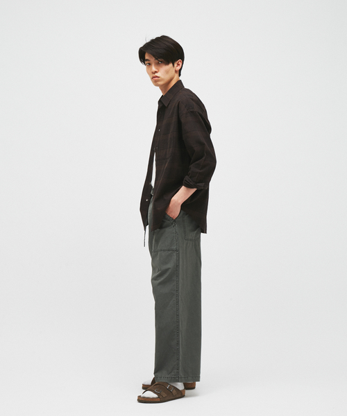 JOURNAL STANDARD(ジャーナルスタンダード)の「TRISECT2 / コットン リネン FAT レギュラーカラー シャツ(シャツ/ブラウス・メンズ・ホワイト/ブラウン/グレー・LARGE/MEDIUM)」の5枚目の写真