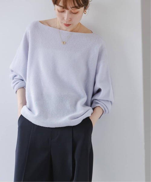 Noble(ノーブル)の「《追加・WEB限定カラーあり》ファインウールドルマンプルオーバー(ニット/セーター・レディース・ホワイト系その他/ラベンダー/ピンク系その他/ライトグレー・FREE)」の3枚目の写真