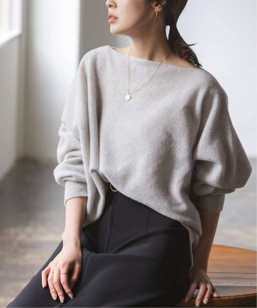 Noble(ノーブル)の「《追加・WEB限定カラーあり》ファインウールドルマンプルオーバー(ニット/セーター・レディース・ホワイト系その他/ラベンダー/ピンク系その他/ライトグレー・FREE)」の1枚目の写真
