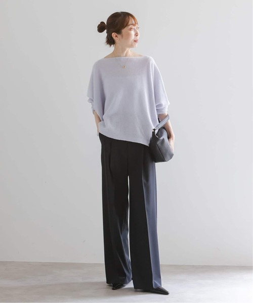 Noble(ノーブル)の「《追加・WEB限定カラーあり》ファインウールドルマンプルオーバー(ニット/セーター・レディース・ホワイト系その他/ラベンダー/ピンク系その他/ライトグレー・FREE)」の6枚目の写真