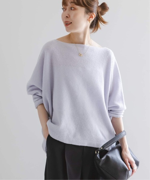 Noble(ノーブル)の「《追加・WEB限定カラーあり》ファインウールドルマンプルオーバー(ニット/セーター・レディース・ホワイト系その他/ラベンダー/ピンク系その他/ライトグレー・FREE)」の7枚目の写真
