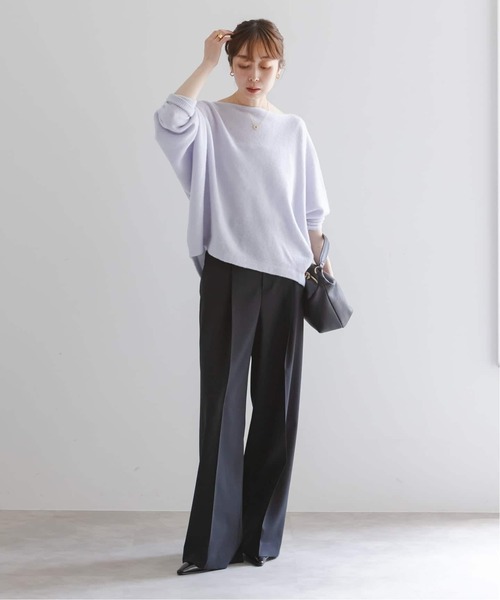 Noble(ノーブル)の「《追加・WEB限定カラーあり》ファインウールドルマンプルオーバー(ニット/セーター・レディース・ホワイト系その他/ラベンダー/ピンク系その他/ライトグレー・FREE)」の10枚目の写真