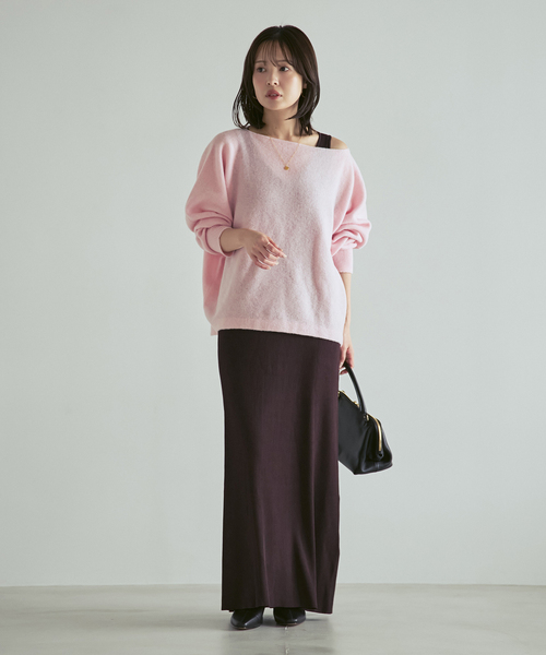 Noble(ノーブル)の「《追加・WEB限定カラーあり》ファインウールドルマンプルオーバー(ニット/セーター・レディース・ホワイト系その他/ラベンダー/ピンク系その他/ライトグレー・FREE)」の17枚目の写真