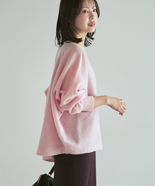 Noble(ノーブル)の「《追加・WEB限定カラーあり》ファインウールドルマンプルオーバー(ニット/セーター・レディース・ホワイト系その他/ラベンダー/ピンク系その他/ライトグレー・FREE)」の20枚目の写真