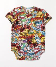 HYSTERIC MINI | AMAZING COMICS総柄半袖ロンパース(ロンパース)