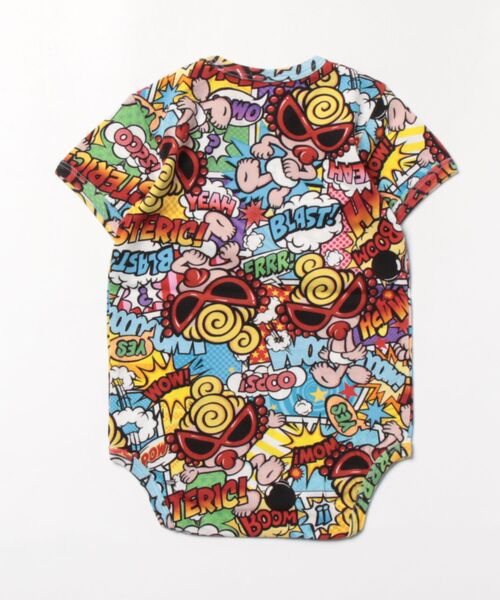 HYSTERIC MINI(ヒステリックミニ)の「AMAZING COMICS総柄半袖ロンパース(ロンパース・キッズ・マルチ・70)」の2枚目の写真