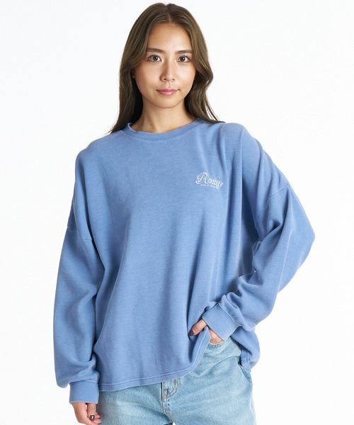 ROXY(ロキシー)の「ROXY/ロキシー ワッフルニットロンT RLT264010(Tシャツ/カットソー・レディース・ブルー/ラベンダー/キナリ・M/L)」の6枚目の写真