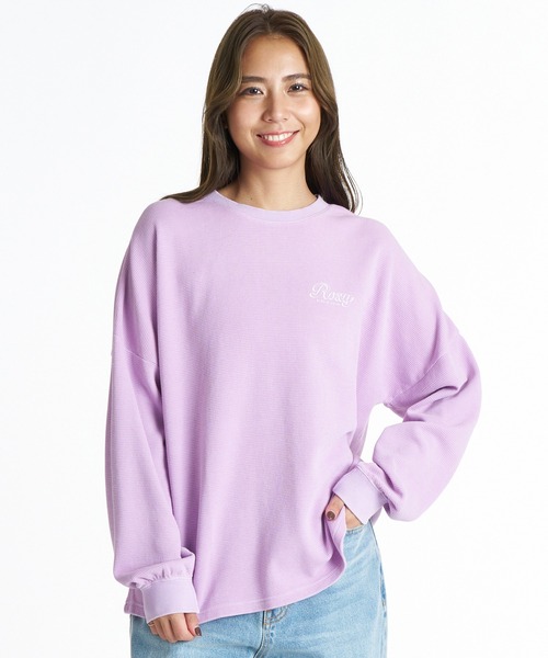 ROXY(ロキシー)の「ROXY/ロキシー ワッフルニットロンT RLT264010(Tシャツ/カットソー・レディース・ブルー/ラベンダー/キナリ・M/L)」の8枚目の写真