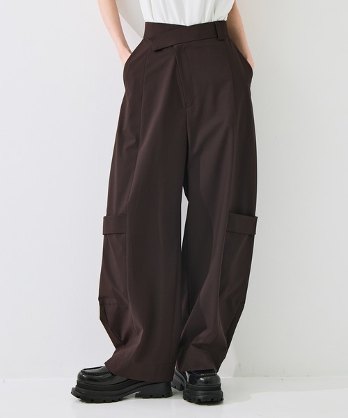 STUDIOUS/ステュディオス】Soft Barrel Leg Flap Cargo Trousers