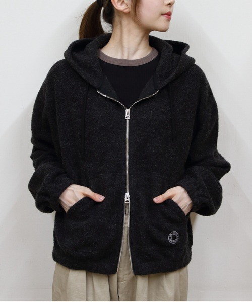 ORCIVAL(オーシバル)の「ORCIVAL/オーシバル ジップフリースフーディ ZIP FLEECE HOODIE OR-A0823 YFR(パーカー・レディース・オートミール/チャコールグレー・2)」の1枚目の写真