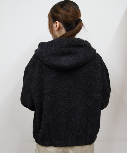 ORCIVAL(オーシバル)の「ORCIVAL/オーシバル ジップフリースフーディ ZIP FLEECE HOODIE OR-A0823 YFR(パーカー・レディース・オートミール/チャコールグレー・2)」の7枚目の写真