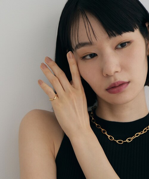 COCOSHNIK ONKITSCH(ココシュニックオンキッチュ)の「シルバー VラインピンキーリングGP(リング・レディース・クリア・03/05)」の7枚目の写真