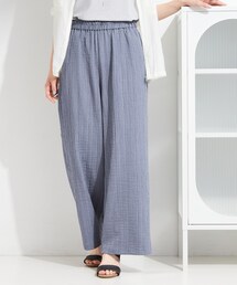 SHOO・LA・RUE | 【洗濯機可/選べる5色】ウエスト総ゴムでらくちん シボシボイージーワイドパンツ(その他パンツ)