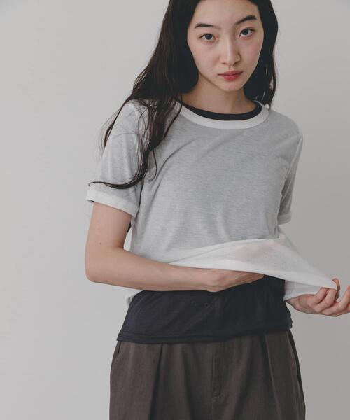 SENSE OF PLACE by URBAN RESEARCH(センスオブプレイスバイアーバンリサーチ)の「2pパックシアーTシャツ(Tシャツ/カットソー・レディース・その他1/その他2/その他3・ONE)」の1枚目の写真
