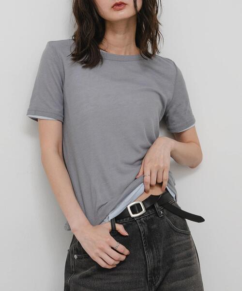 SENSE OF PLACE by URBAN RESEARCH(センスオブプレイスバイアーバンリサーチ)の「2pパックシアーTシャツ(Tシャツ/カットソー・レディース・その他1/その他2/その他3・ONE)」の3枚目の写真