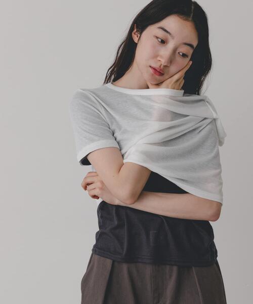 SENSE OF PLACE by URBAN RESEARCH(センスオブプレイスバイアーバンリサーチ)の「2pパックシアーTシャツ(Tシャツ/カットソー・レディース・その他1/その他2/その他3・ONE)」の21枚目の写真