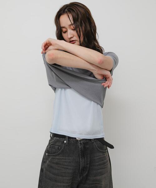 SENSE OF PLACE by URBAN RESEARCH(センスオブプレイスバイアーバンリサーチ)の「2pパックシアーTシャツ(Tシャツ/カットソー・レディース・その他1/その他2/その他3・ONE)」の9枚目の写真