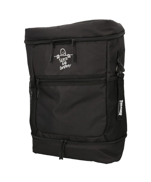BACKYARD FAMILY(バックヤードファミリー)の「THRASHER スラッシャー バックパック 30L シューズスペース付(バックパック/リュック・メンズ・ブラック系その他/ブラック×ホワイト・FREE)」の1枚目の写真