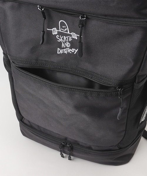 BACKYARD FAMILY(バックヤードファミリー)の「THRASHER スラッシャー バックパック 30L シューズスペース付(バックパック/リュック・メンズ・ブラック系その他/ブラック×ホワイト・FREE)」の12枚目の写真