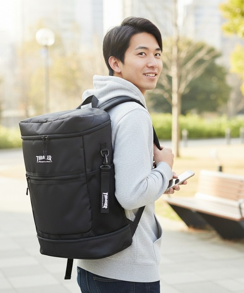 BACKYARD FAMILY(バックヤードファミリー)の「THRASHER スラッシャー バックパック 30L シューズスペース付(バックパック/リュック・メンズ・ブラック系その他/ブラック×ホワイト・FREE)」の18枚目の写真