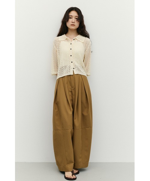 STYLEMIXER（スタイルミキサー）の「ミックスクロシェニットトップ（ニット/セーター・レディース・アイボリー/ブラウン/ネイビー・FREE）」の5枚目の写真