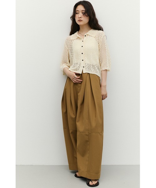 STYLEMIXER（スタイルミキサー）の「ミックスクロシェニットトップ（ニット/セーター・レディース・アイボリー/ブラウン/ネイビー・FREE）」の6枚目の写真