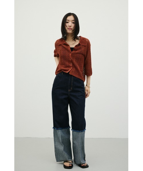 STYLEMIXER（スタイルミキサー）の「ミックスクロシェニットトップ（ニット/セーター・レディース・アイボリー/ブラウン/ネイビー・FREE）」の20枚目の写真