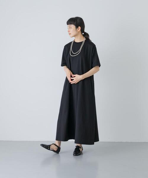 かぐれ(カグレ)の「『2サイズ展開』コットンAラインカットワンピース(ワンピース・レディース・ブラック・0/1)」の4枚目の写真