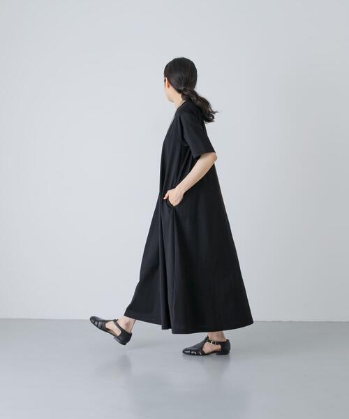 かぐれ(カグレ)の「『2サイズ展開』コットンAラインカットワンピース(ワンピース・レディース・ブラック・0/1)」の6枚目の写真