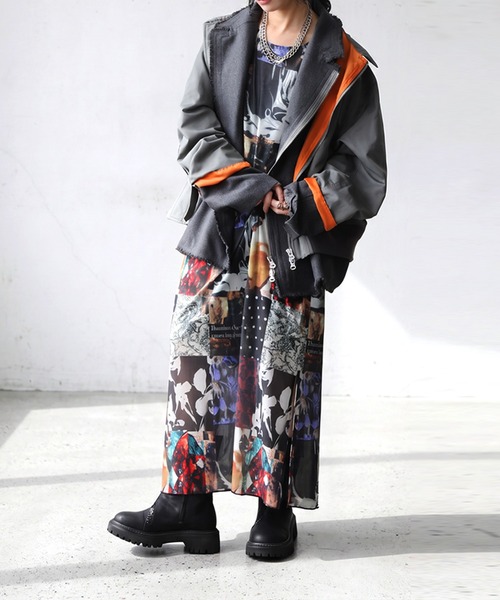 antiqua(アンティカ)の「アーカイブ柄 シアー ロングワンピース(ワンピース・レディース・マルチ・ONESIZE)」の6枚目の写真