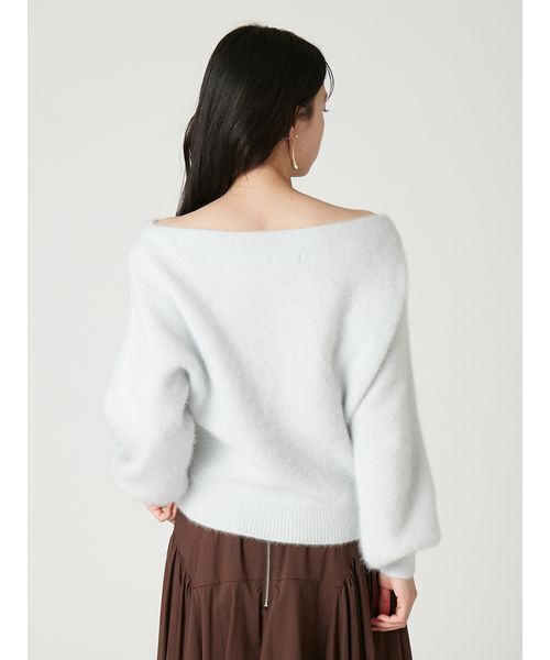 FRAY I.D(フレイアイディー)の「フォックスカシミアオフショルプルオーバー(Tシャツ/カットソー・レディース・ブラウン/アイボリー/ライトブルー/グレー・F)」の7枚目の写真