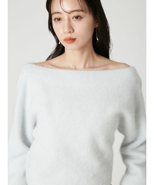 FRAY I.D(フレイアイディー)の「フォックスカシミアオフショルプルオーバー(Tシャツ/カットソー・レディース・ブラウン/アイボリー/ライトブルー/グレー・F)」の9枚目の写真