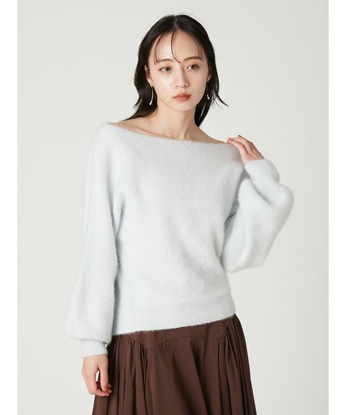 FRAY I.D(フレイアイディー)の「フォックスカシミアオフショルプルオーバー(Tシャツ/カットソー・レディース・ブラウン/アイボリー/ライトブルー/グレー・F)」の12枚目の写真