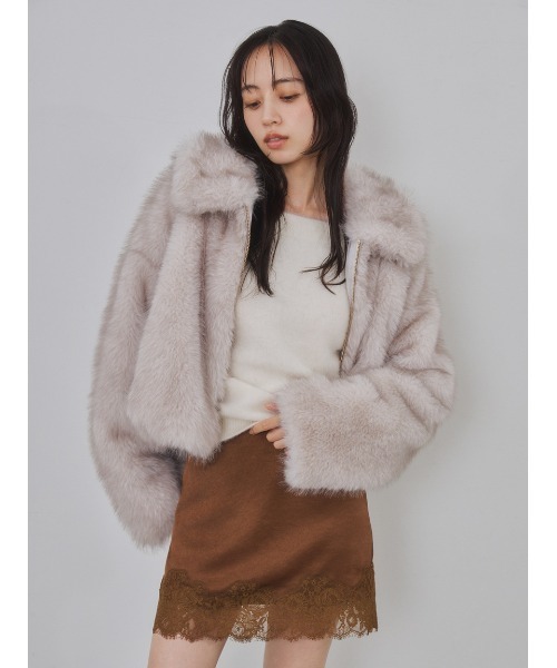 FRAY I.D(フレイアイディー)の「フォックスカシミアオフショルプルオーバー(Tシャツ/カットソー・レディース・ブラウン/アイボリー/ライトブルー/グレー・F)」の5枚目の写真
